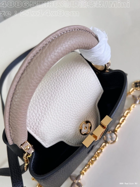 Aaa replica bags MINI-21*14*8CM VUITTON LOUIS CAPUCINES 0810